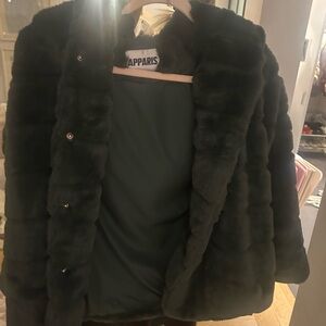 Apparis green fur coat